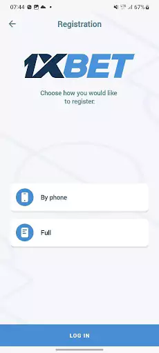 1xbet 앱 등록 옵션